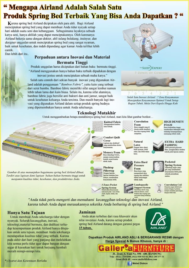Airland Spring Bed - Harga Murah 