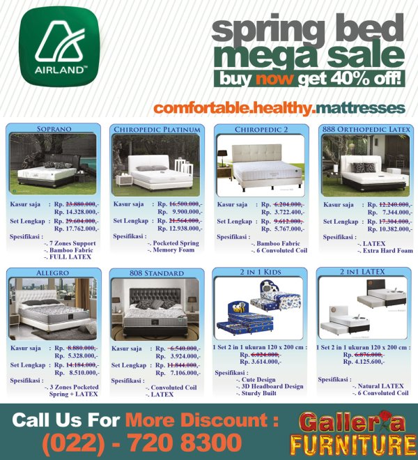 Airland-Promo-copy Harga Murah Tempat Tidur Springbed Airland