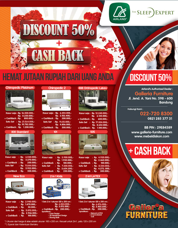 Airland Spring Bed Diskon 50%-harga Januari 2013