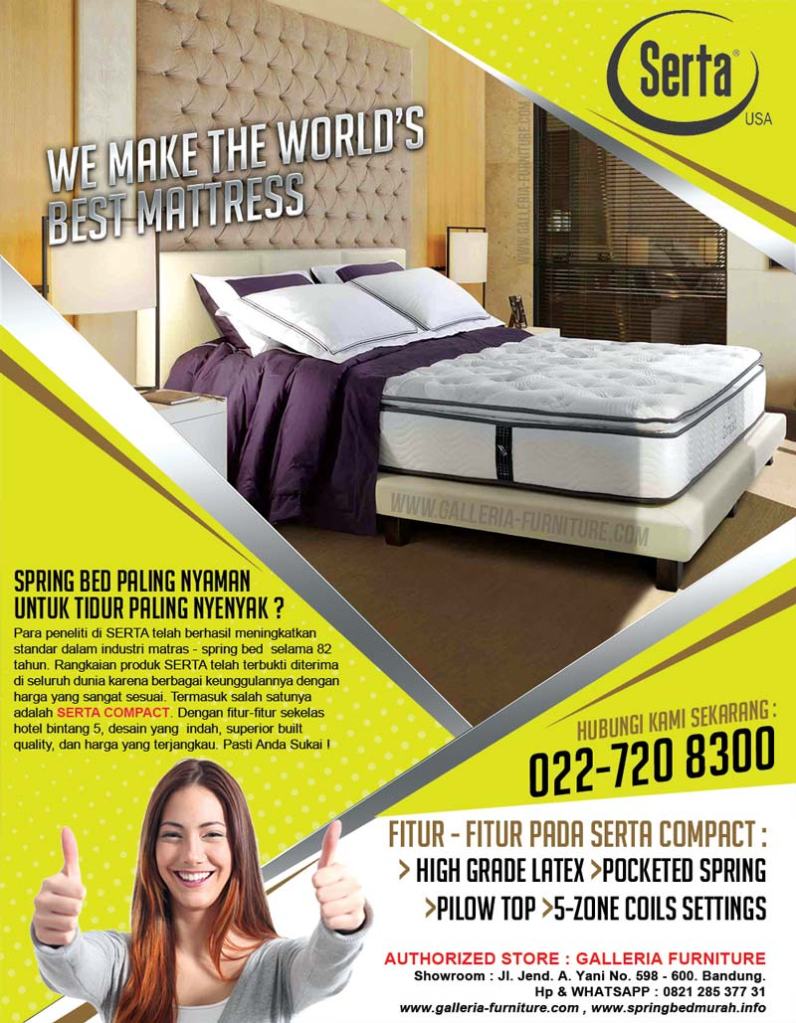 Kasur Spring Bed SERTA Compact Bagus Murah